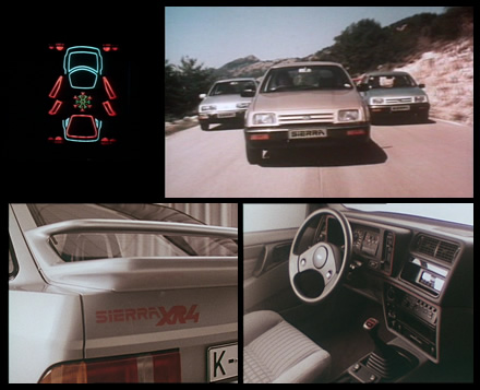 A montage of pictures of the Ford Sierra