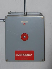 A picture of an emergency button