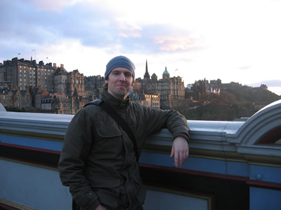 A picture of Ruby rookie John Conners in Edinburgh